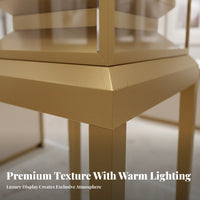 Jewelry Display Cabinet Light Luxury Design Jewelry Showcase Counter Glass Display Case Rust-Resistant Har Jewelry Display Are