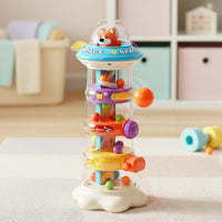 Rotating Interactive Structure Toy Sliding Mechanical Ball Structure Space Theme Ball Slide Toy Cause and Effect for Children