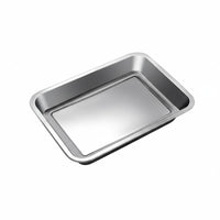 long-lasting Rectangular Metal Platter Easy to Clean Rectangular Metal Plate multi-purpose Food Tray scuff Resistant for Caterers, Home Cooks, Barbecue, Kitchen, Restaurant, cafeteria