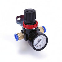 Air Pressure Regulator with Gauge Adjustable Pressure Regulator with Gauge Compact Sturdy for Compressor Systems, Workshop