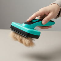 Pet Grooming Brush Hair-Release Brush with Push-Button Ergonomic for Dog Owners