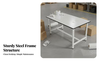 Multi-Purpose Packing Table Heavy Duty Assembly Line Table Sturdy and Long-Lasting Workbench Deformation Resistant for E-Commerce Sellers, DIY Enthusiasts, Factory, Warehouse, Garage, Office