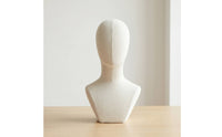 clothCovered Mannequin Head with Base Professional Canvas Mannequin Head Well-Finished Hat Display Stand Sturdy for Stylists, Studios