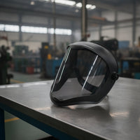 Full Face Visor Curved Face Visor with Adjustable Headband Safeguarding Hood Clear Anti-Fog for Grinders, Grinding