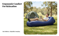Lightweight Wind-Inflated Lounger No Pump Needed Wind-Catcher Couch Waterproof Air Sofa Tear-Resistant for BeachBeachers, event Attendees, Camping, Travel, Hiking, outdoor meals