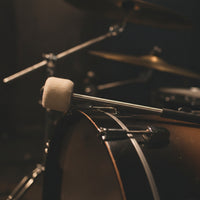 Drum Mallet with Felt Head Stainless Steel Marching Drum Mallet Mellow Tone for Drummers
