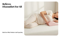 Natural Latex Support Pillow Breathable Sleeping Waist Pillow Stays in Place for Women, Side Sleepers, Bed, Bedroom, Resting
