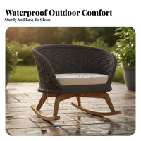 4 Pieces 4-Piece Wicker Conversation Set Nordic Design Outdoor Furniture sturdy Frame Thick Cushions for Adults, Patio, Terrace