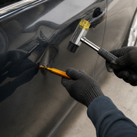 Car Dent Repair Rubber Hammer and Knockdown Pen Set for Paintless Dent Removal (PDR)