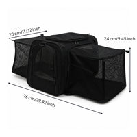 Breathable Expandable Pet Carrier Foldable Pet Carrier Bag Portable Sturdy for Small Dogs, Cats, Young Dogs, Vet Visits