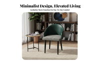 Upholstered Armchair Light Luxury Design Dining Chair Soft Padded Contoured Rear Rest for Adults, Kitchen, Bedroom