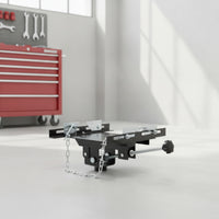 Adjustable Jack Tray Attachment with Chains Heavy-Duty Gearbox Jack Adapter Low-Height Gearbox Lift Adapter for Mechanics