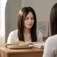 Natural-Looking Human Hair Crown Topper Concealed Base Clip-in Hair Topper Fuller Appearance Crown Hairpiece Lightweight