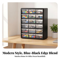 Desktop Drawer Cabinet 18-Drawer Organizer 6-by-3 Layout Rectangular