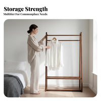 Standal Single Standing Organizer with Full-Length Mirror 3-in-1 Design Coat Rack Space-Saving Bedroom Furniture for Homeowners, Apartment Dwellers, Fashion Enthusiasts, Entryway, Dressing Room