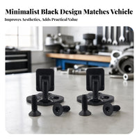 Black Lock Striker Buckle Dark Finish Door Lock Striker Noise Reducing Rubber Insert