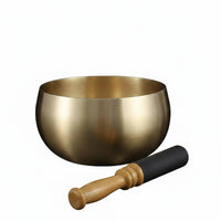 Artisan-Made Tibetan Singing Bowl Set Relaxation Aid Brass Sound Bowl for Meditators