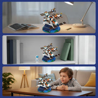 Spacecraft Model with Solar Panel Stem Space Station Model Plastic for Desk