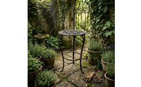 Cast Iron Plant Stand Ornate Plant Stand with Scrollwork Space-Saving for Garden
