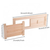 2 Pieces Louvered Sauna Vent Set Light Finish Wooden Sauna Vent Cover
