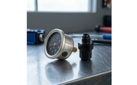 Corrosion-Resistant Fuel Gauge with Adapter Compact Fuel Pressure Gauge Easy to Read Long-Lasting for Mechanics
