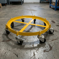 Heavy-Duty Drum Dolly with Brake 900 Kg Capacity Steel Barrel Dolly with Wheels Corrosion-Resistant Barrel Cart with Brake Anti-Rust for Warehouse, Factory, Workshop