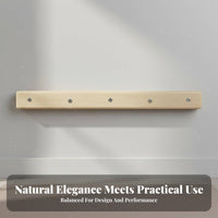 Climbing Fingerboard Solid Wood Construction Wooden Fingerboard Ergonomic Rounded Edges Climbing Fingerboard for Beginners, Athletes, Home Gym