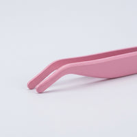 Stainless Steel False Eyelash Tweezers with Curved Tip, Precision Clip Tool for Beginners Makeup Application and Beauty Routine