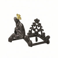 Decorative Hose Rack Cast-Iron Style Decorative Hose Holder Vintage-Inspired Ornate for Gardeners, Yard, Patio