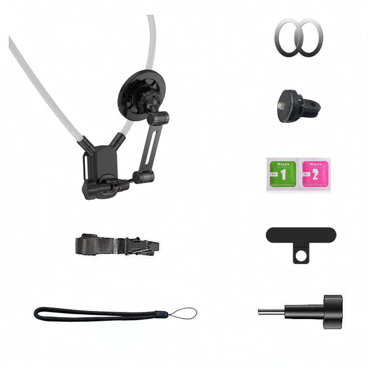 Stable Clamp First-Person Filming Mount Articulated Arm Neck-Mounted Support Bracket