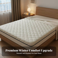 Soft and Comfortable Lambswool Mattress Pad Thickened Fleece Thermal Mattress Topper Heat-Trapping Winter Warm Bedding Pad Double-Layer for Students, Cold Sleepers, Seniors, Dorm Room, Bedroom, Napping