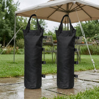 Cylindrical Sandbag Weight Bag Black Weight Bag with Handles Portable Sandbag with Handle Reusable for Event Planners, Canopy Anchoring