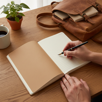 Extra Thick A5/B5 Lay-Flat Notebook with Kraft Paper Pages
