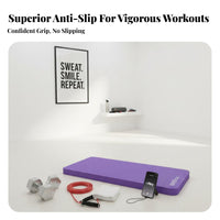 Shock Absorbing Extra Thick Exercise Mat High Density Exercise Mat Easy to Clean Non-Slip Workout Pad Tear-Resistant for Dancers, Women, Beginners, Home Use, Dance Practice