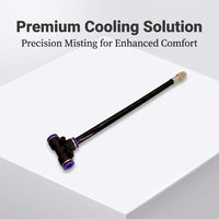 Brass Misting Nozzle Tee, Adjustable Direction, Quick Connect, for Outdoor Cooling System, Garden Watering, Humidification