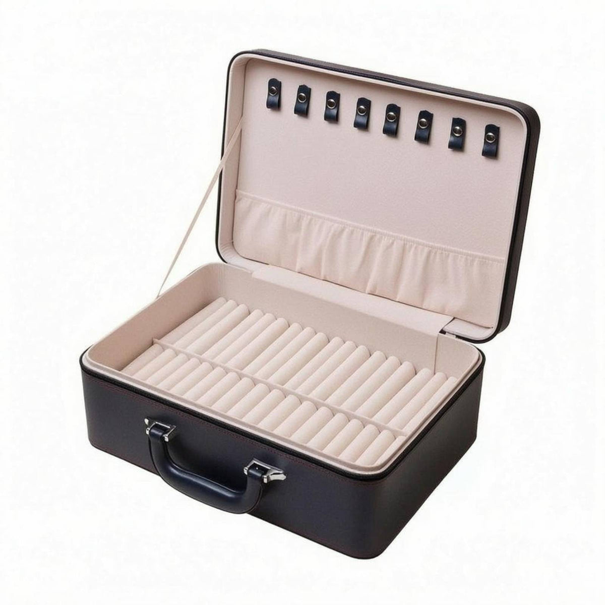 40 Slot Bracelet Case PU Leather Sturdy Construction Bracelet Organizer Securing Display