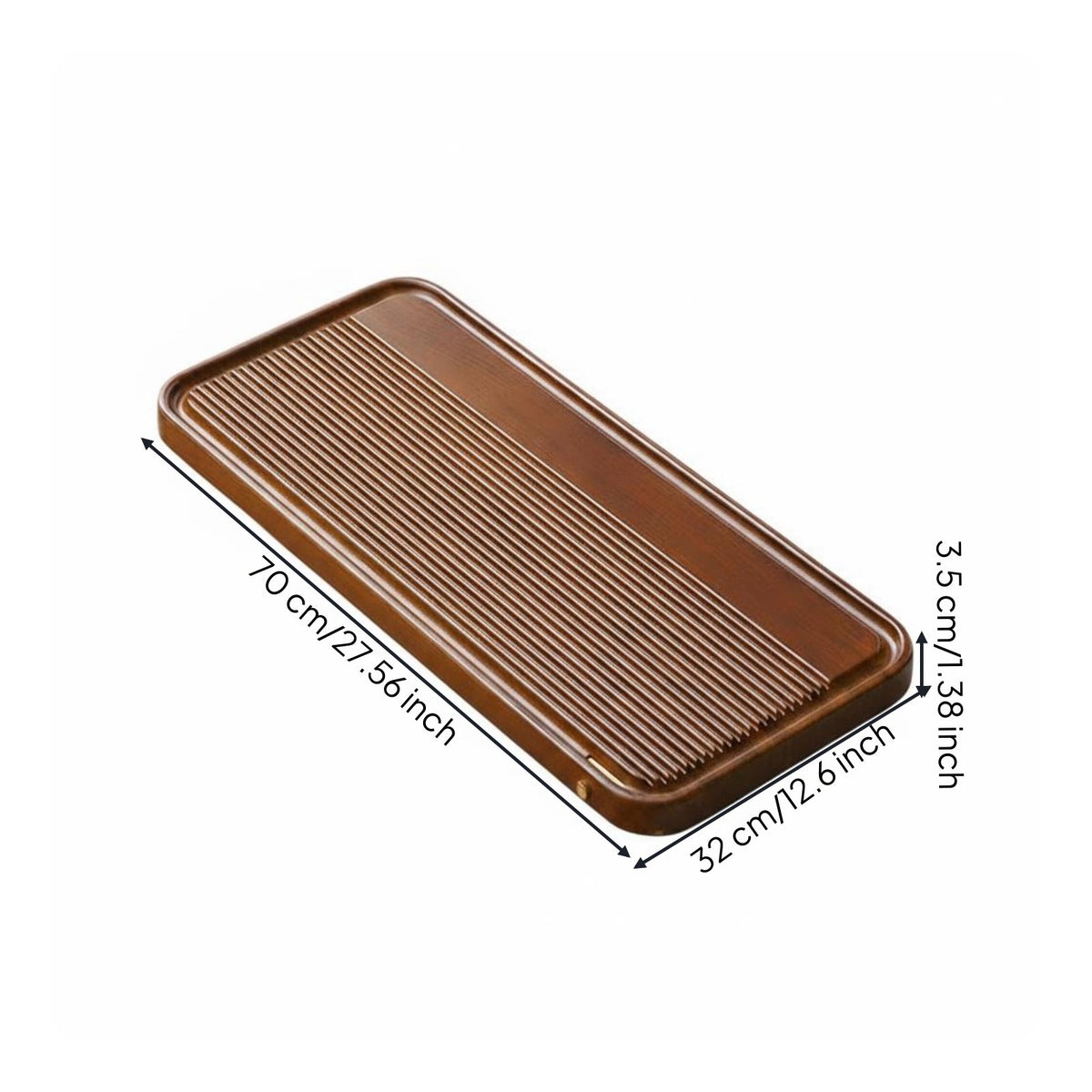 High-End Rectangular Tea Table Tray Minimalist Design Gongfu Drainage Tea Board for Home, Office