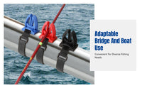 Fishing Rod Storage Organizer, Wall-Mounted Multifunctional Rack, Bridge/Boat Rail Holder, Elastic Band, Garage Display, Random