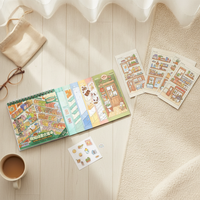 Tirado Miniature Scene Collection Book 3D Sticker Set for Diorama and Crafting