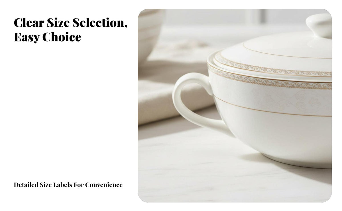 Ceramic Dinnerware Set, Bone China Bowls & Plates, Striped Pattern, Mix & Match Tableware