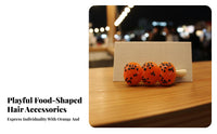 Novelty Food Duckbill Fastener Fun Design Food Shaped Hair Fastener Novelty Hairpin Cute Design Peeper-Catching for Girls