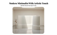Accordion Paper Screen Foldable Accordion-Type Separate R Curved Creative Space Separator for Renters, Homeowners, Bedroom, Studio Apartment
