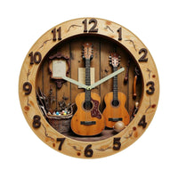 Silent Non-Ticking 12-Inch Round Wall Clock Accurate Quartz Movement Round Decorative Wall Clock Easy to Hang House Decoration Battery Operated for Living Room, Bedroom, Home Office, Kitchen