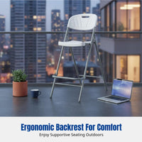 Folding Chair, Outdoor Portable Chair with Backrest, Modern Simple Leisure Seat for Home, Hotel, Camping