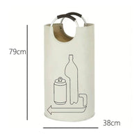 Collapsible Foldable Laundry Hamper Portable Laundry Bag with Aluminum Handle Large Capacity Basket Sturdy for Dorm Room, Bathroom, Bedroom