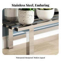 Rust-Proof Multi-Tier Display Shelf Space Saving Plant Stand Easy to Assemble Flower Rack Sturdy Construction for Gardeners, Homeowners, Decorators, Balcony, Outdoor, Living Room, Garden