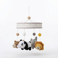 Nursery Mobile with Crocheted Animals Calming Hanging Crib Mobile Lightweight Cute for Babies