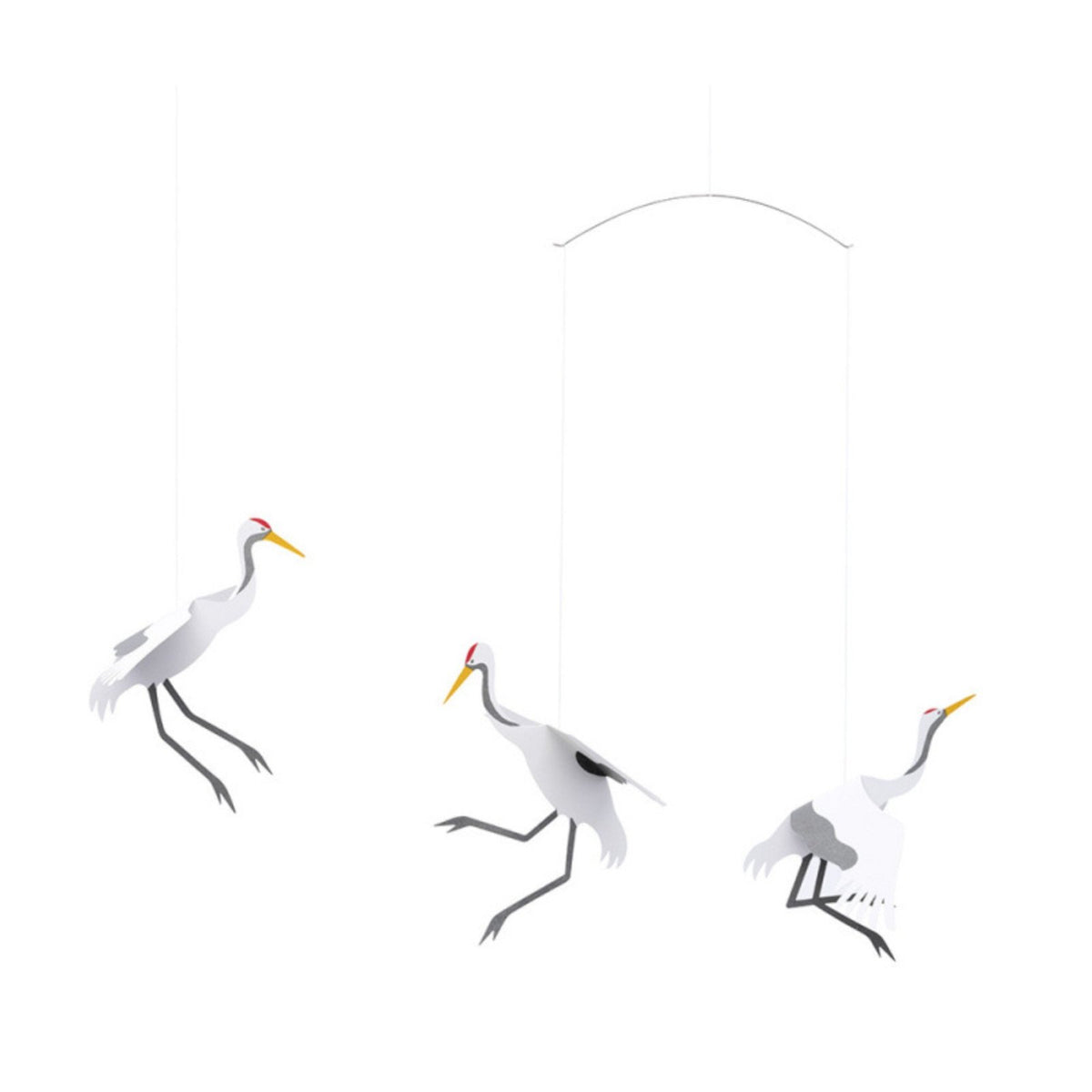 Kinetic Art Crane Ceiling Mobile Elegant Design Swallow Hanging Decor Calming Atmosphere for Homeowners, Adults, Living Room, Bedroom, Study