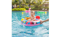 Thickened Material Kids Pool Buoy with Steering Wheel Leak-Proof Inflatable Car Boat Skin-Friendly Toddler Swim Seat for Toddlers, Babies, Beach, Summer Vacation