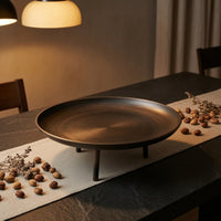 fruit Tray with Legs Irregular Aluminum Tray Shallow for Console